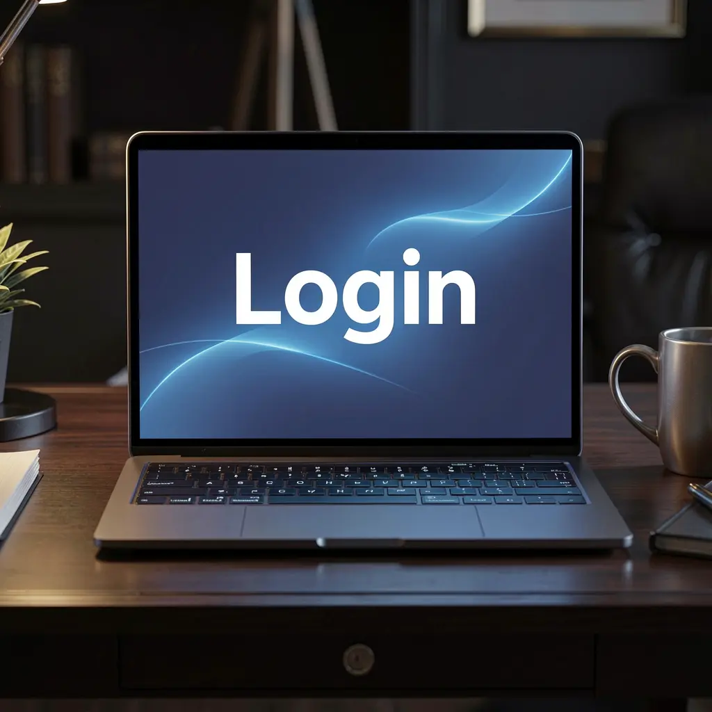 Modern laptop on a wooden desk displaying the ELK JL login interface with a glowing screen and a secure sign in experience for players in the Philippines